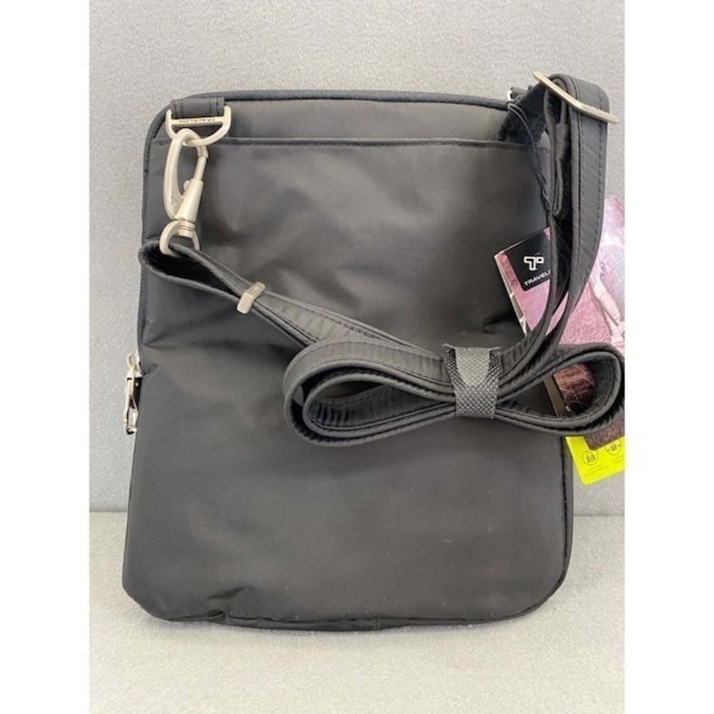 Travelon Anti-Theft Classic Messenger Bag Black RFID Locking 43055 NEW